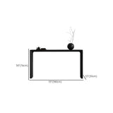 Sleek Rectangular Black Wood Entryway Console Table Image - 11