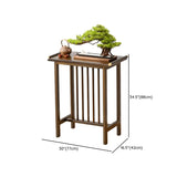 Sleek Rectangular Natural Wood Storage Console Table #size