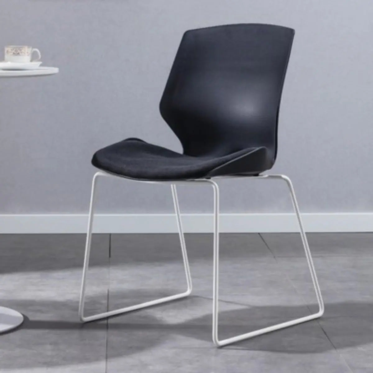 Sleek Stackable Armless Plastic Conference Office Chair Image - 2