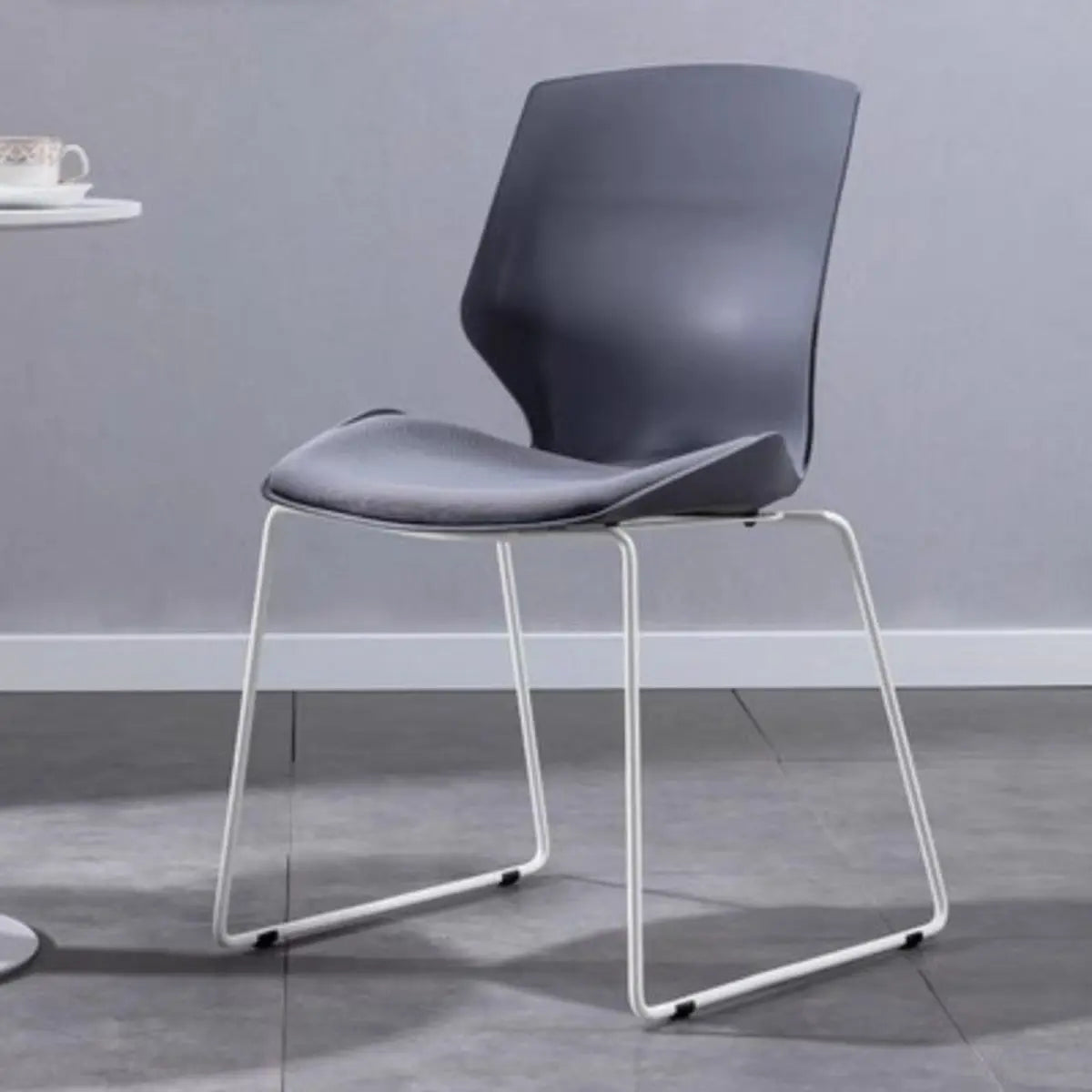 Sleek Stackable Armless Plastic Conference Office Chair Image - 4