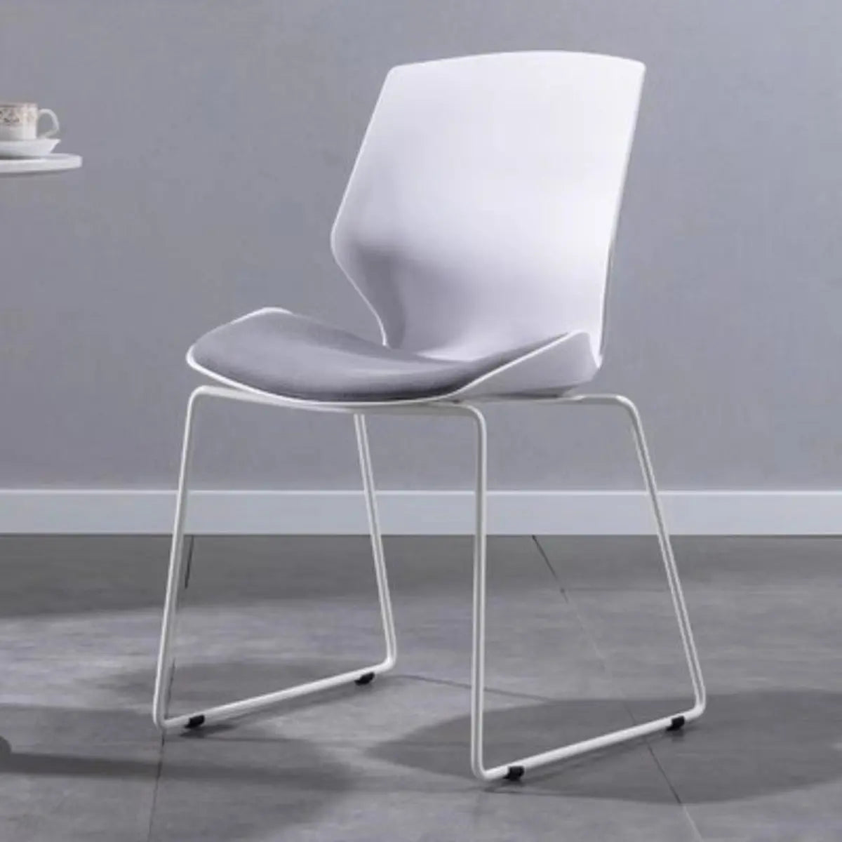 Sleek Stackable Armless Plastic Conference Office Chair Image - 5