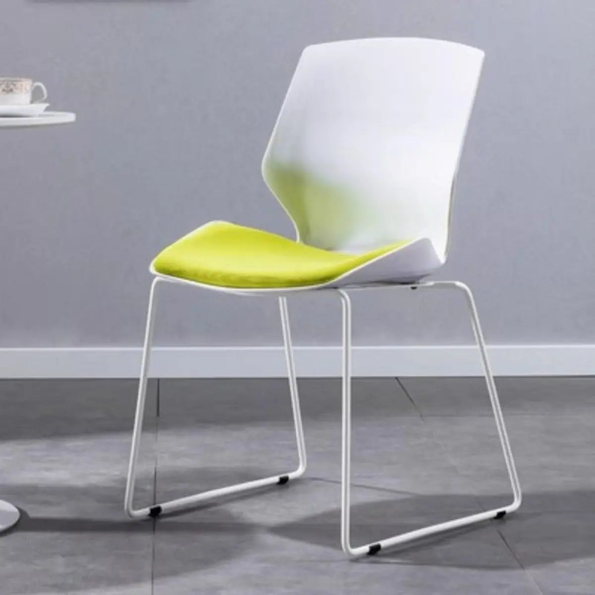 Sleek Stackable Armless Plastic Conference Office Chair Image - 6