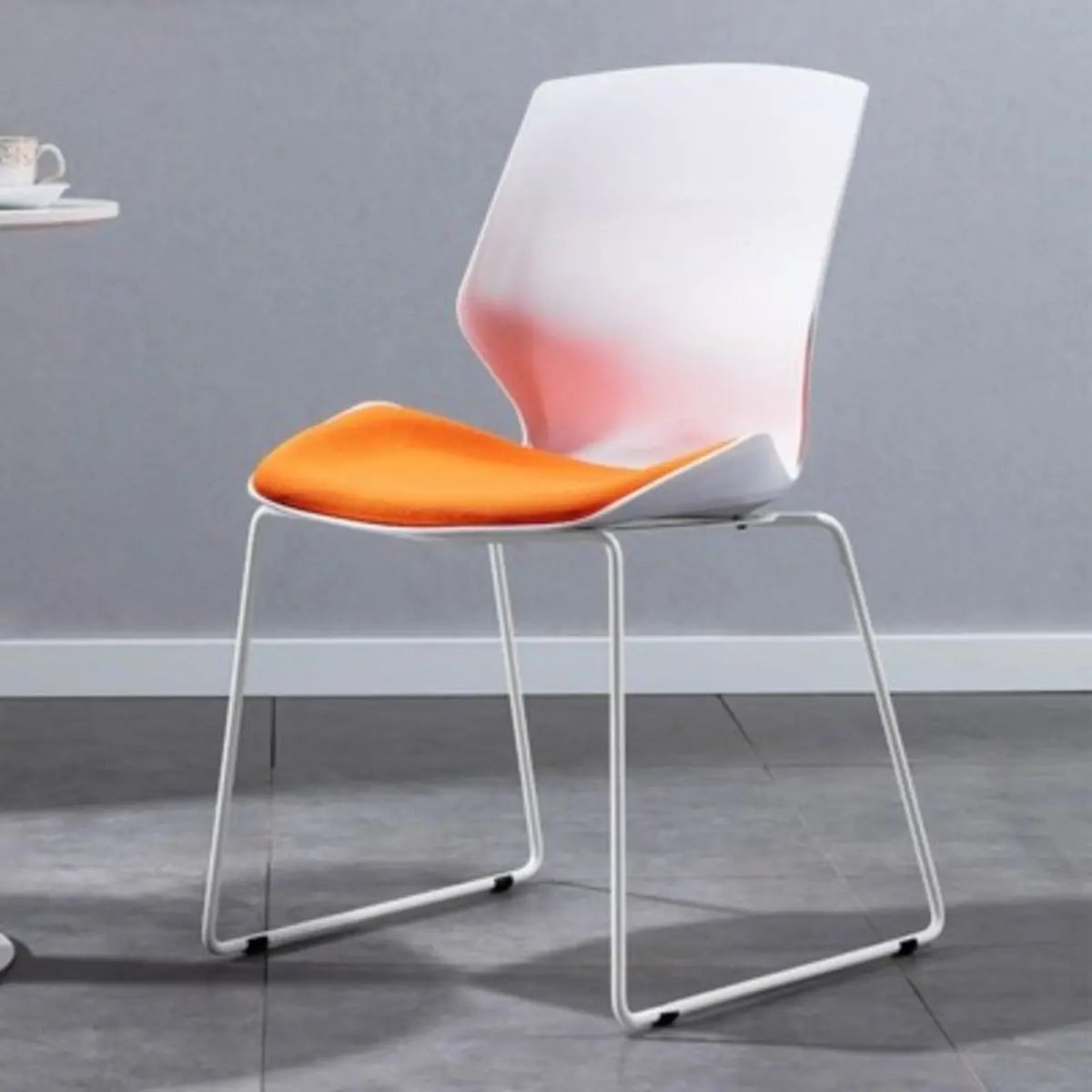 Sleek Stackable Armless Plastic Conference Office Chair Image - 8