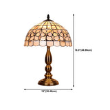 Sleek Tiffany Dome Stained Glass Metal Base Table Lamp Image - 14