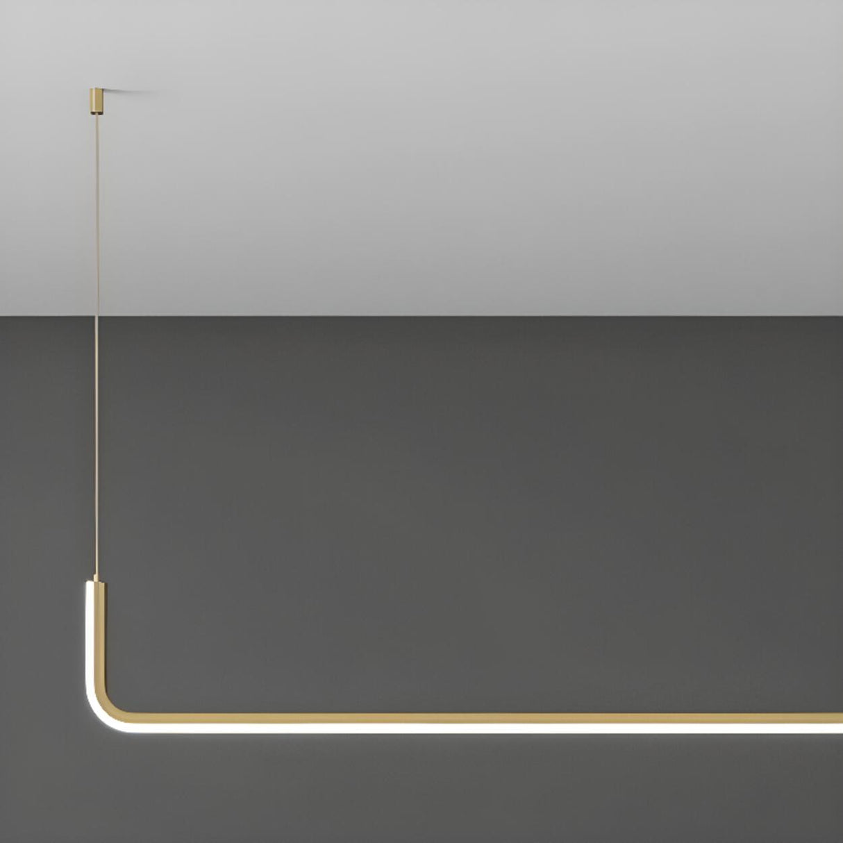 Sleek U-Shaped LED Kitchen Island Ceiling Light Image - 10