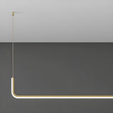 Sleek U-Shaped LED Kitchen Island Ceiling Light Image - 10