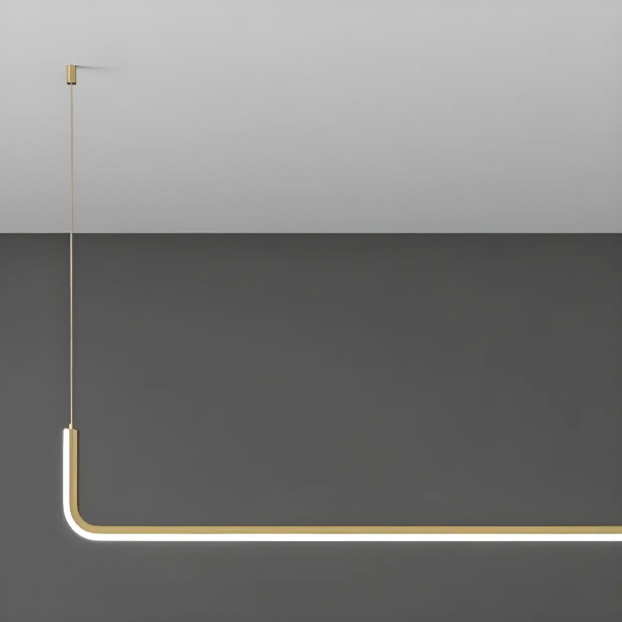 Sleek U-Shaped LED Kitchen Island Ceiling Light Image - 10