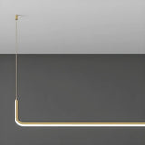 Sleek U-Shaped LED Kitchen Island Ceiling Light Image - 10