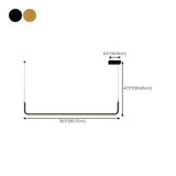 Sleek U-Shaped LED Kitchen Island Ceiling Light #size