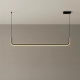 Sleek U-Shaped LED Kitchen Island Ceiling Light Image - 5