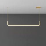 Sleek U-Shaped LED Kitchen Island Ceiling Light Image - 8
