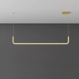 Sleek U-Shaped LED Kitchen Island Ceiling Light Image - 8
