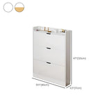 Sliding Wood Hallway Grey Closed Back Shoe Storage Cabinet Image - 21