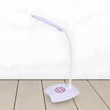Slim Adjustable Touch-Control Pink LED Desk Lamp Image - 1