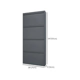 Slim Metal Wall-Mounted Drop Front Shoe Rack Cabinet Image - 18