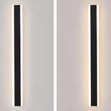 Slim Modern Black Vertical Outdoor LED Wall Light  Image - 11