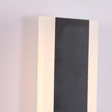 Slim Modern Black Vertical Outdoor LED Wall Light  Image - 12
