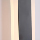 Slim Modern Black Vertical Outdoor LED Wall Light  Image - 13