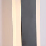 Slim Modern Black Vertical Outdoor LED Wall Light  Image - 13
