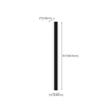 Slim Modern Black Vertical Outdoor LED Wall Light  #size