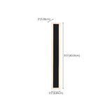 Slim Modern Black Vertical Outdoor LED Wall Light  Image - 18