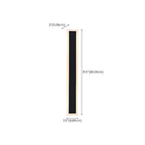 Slim Modern Black Vertical Outdoor LED Wall Light  Image - 18