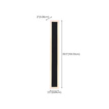 Slim Modern Black Vertical Outdoor LED Wall Light  Image - 19