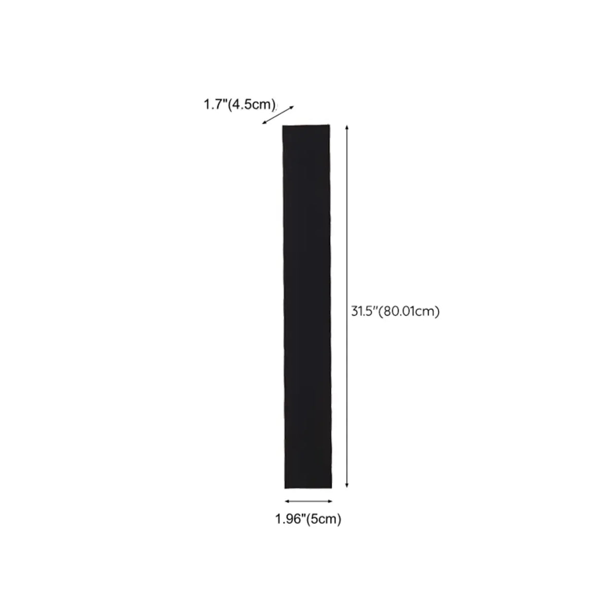 Slim Modern Black Vertical Outdoor LED Wall Light  Image - 20