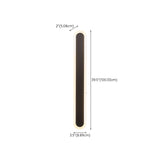 Slim Modern Black Vertical Outdoor LED Wall Light  Image - 23