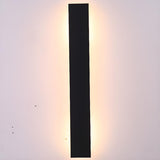 Slim Modern Black Vertical Outdoor LED Wall Light  Image - 6