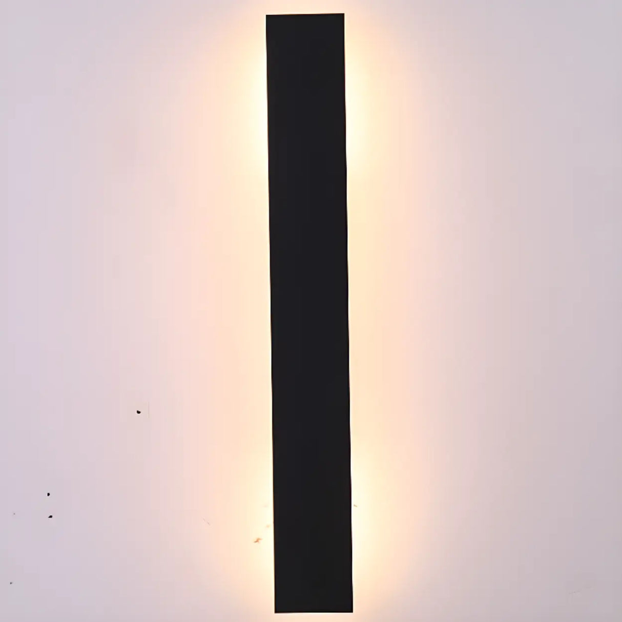 Slim Modern Black Vertical Outdoor LED Wall Light  Image - 6