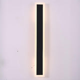 Slim Modern Black Vertical Outdoor LED Wall Light  Image - 7