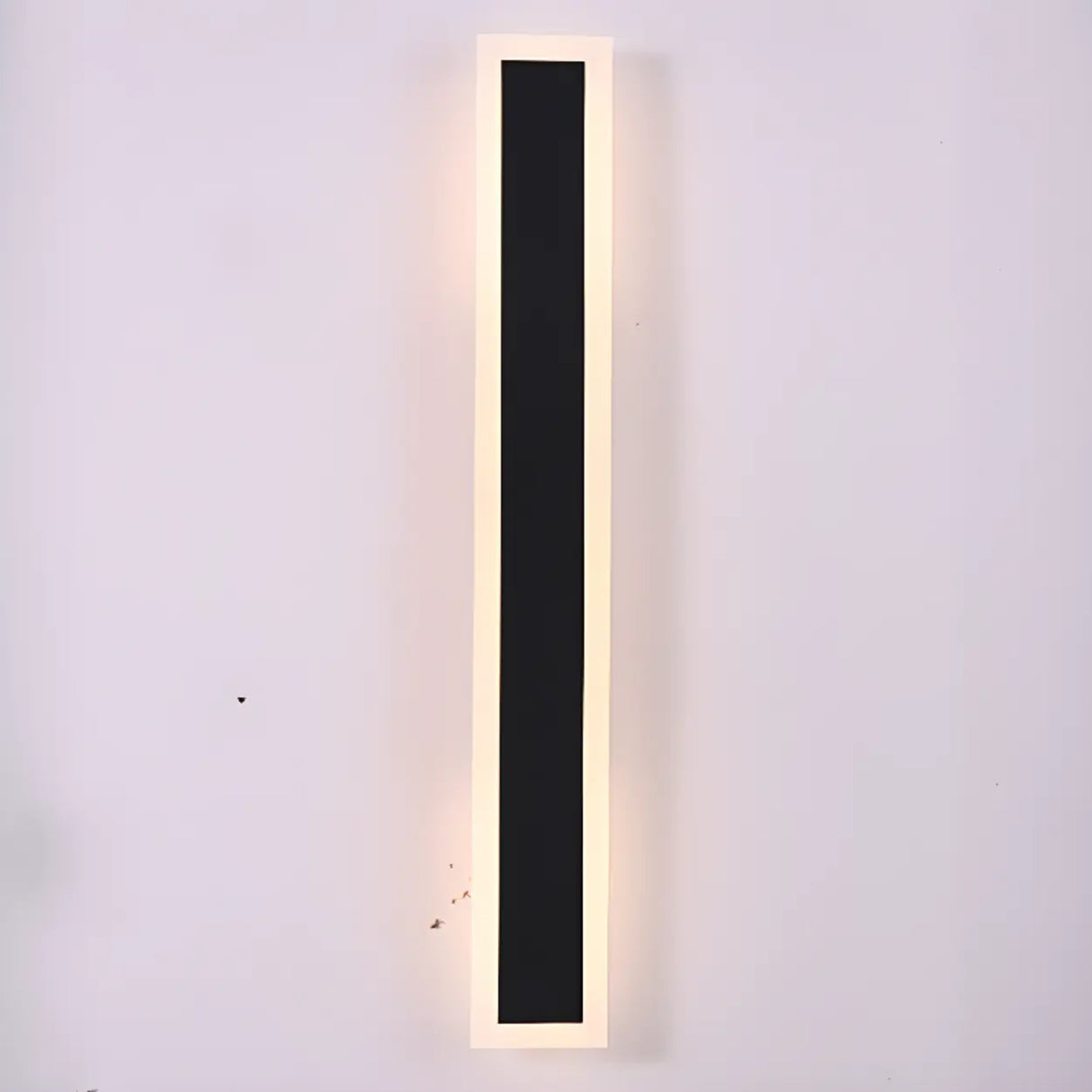 Slim Modern Black Vertical Outdoor LED Wall Light  Image - 7