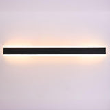 Slim Modern Black Vertical Outdoor LED Wall Light  Image - 9
