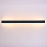 Slim Modern Black Vertical Outdoor LED Wall Light  Image - 9