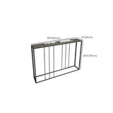 Slim Rectangular Metal Matte Black Entry Console Table Image - 11