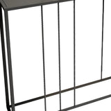 Slim Rectangular Metal Matte Black Entry Console Table Image - 5