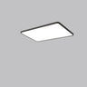Slim White Rectangular LED Flush Mount Light Living Room Image - 11