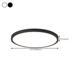 Slim White Rectangular LED Flush Mount Light Living Room Image - 21