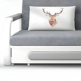 Slipcovered Linen Square Arm Cushion Back Sofa Bed Image - 7