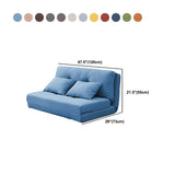 Slipcovered Linen Tufted Back Two Seats Sofa Bed #size