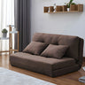 Slipcovered Linen Tufted Back Two Seats Sofa Bed Image - 6
