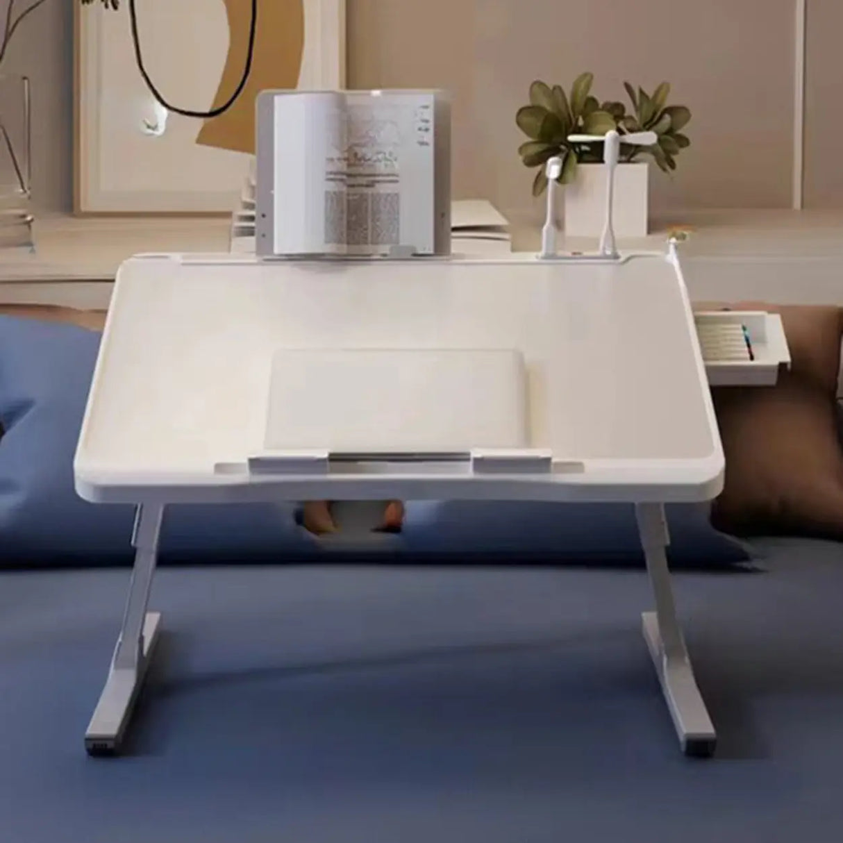 Small Collapsible Wooden Adjustable Writing Desk Image - 1