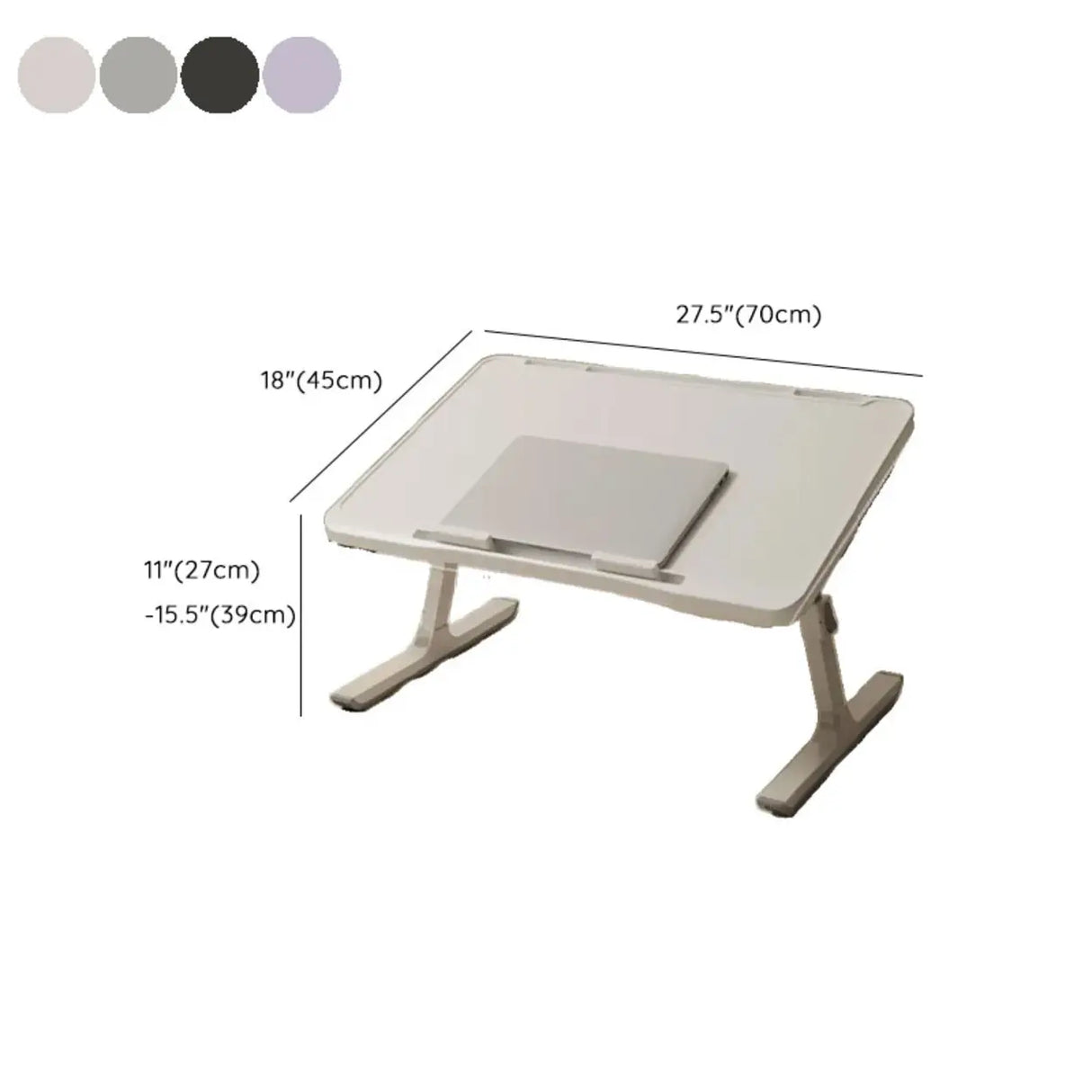 Small Collapsible Wooden Adjustable Writing Desk Image - 13