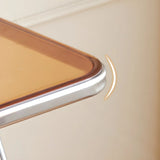 Small Foldable Metal Sled Base Acrylic Writing Desk Image - 11