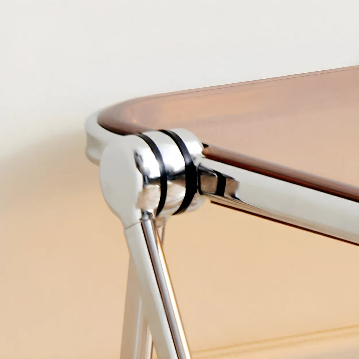 Small Foldable Metal Sled Base Acrylic Writing Desk Image - 12