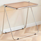 Small Foldable Metal Sled Base Acrylic Writing Desk Image - 15