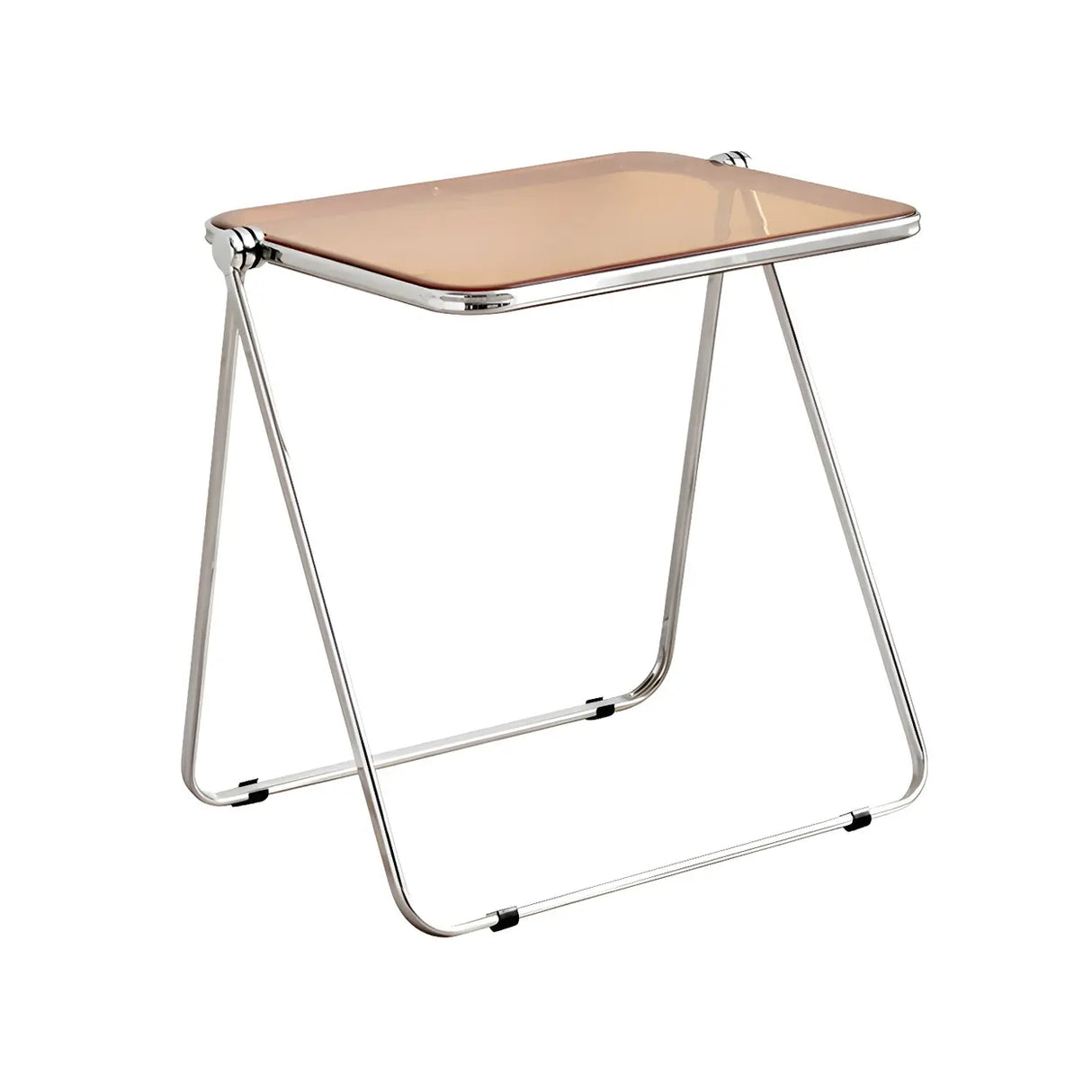 Small Foldable Metal Sled Base Acrylic Writing Desk Image - 9