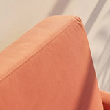 Small Polar Fleece Fixed Back Wooden Legs Arm Chair Image - 8