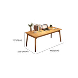 Small Rectangular Natural Wooden Writing Desk  Image - 16
